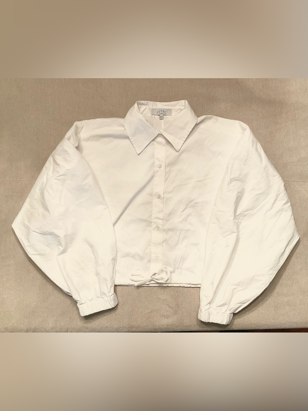 Pearl by Lela Rose White Cotton Shirt